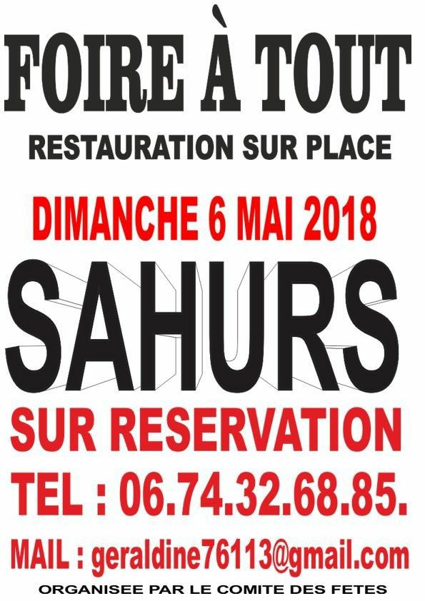 Foire-à-tout du 6 mai 2018